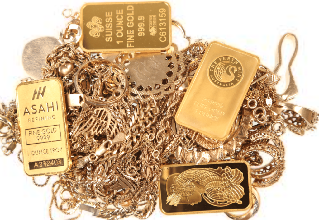 תכשיטי זהב וזהב גולמי